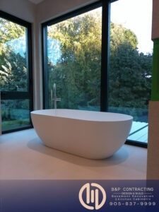 Free-standing-bath-tub-installation