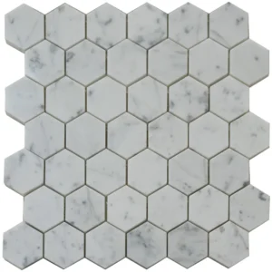 CARRARA HEXAGON HONED