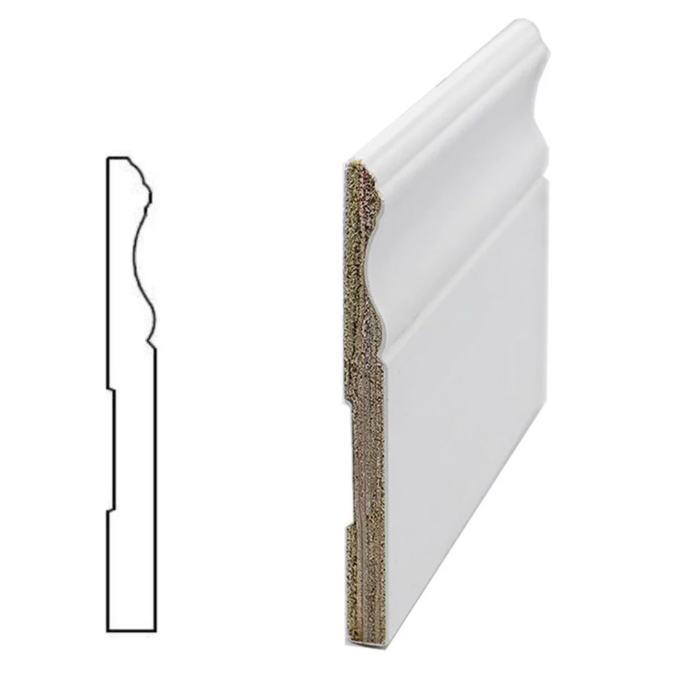 5-1/4" X 1/2" Colonial Wood Baseboard - B