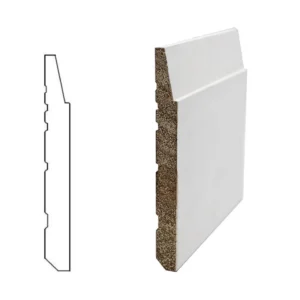 7-1/4" X 12ft Step Bevel Wood Baseboard - AB12