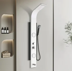 Brushed Stainless Steel Thermostatic Shower Panel System