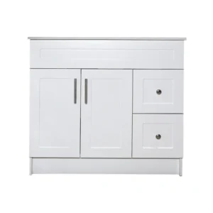 36" White MDF Vanity Base With 2 Drawer