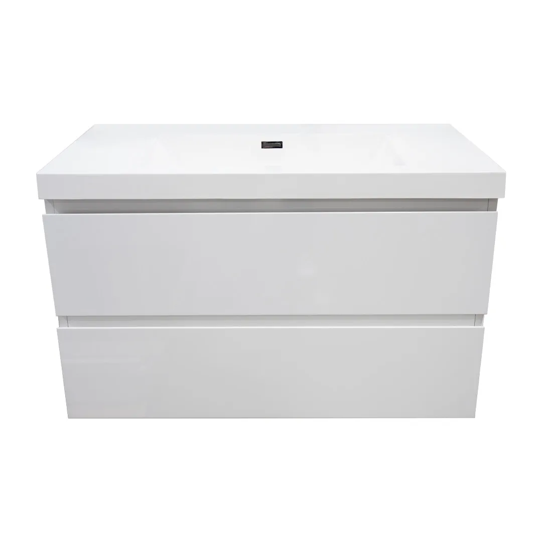 White Vanity With Top
