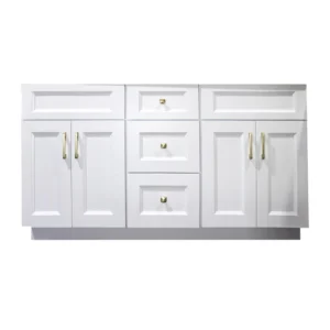 72" BNP Hardwood Vanity Base For Double Sink With 3 Drawers